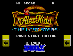 Alex Kidd Lost Stars running in Meka